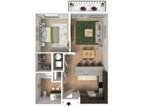1x1 - DONATELLO 698 224 floor plan